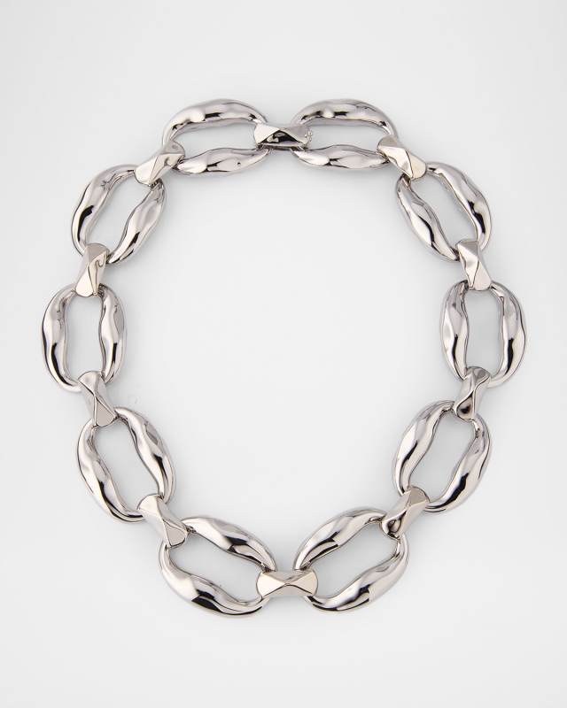 Molten Silver Link Necklace